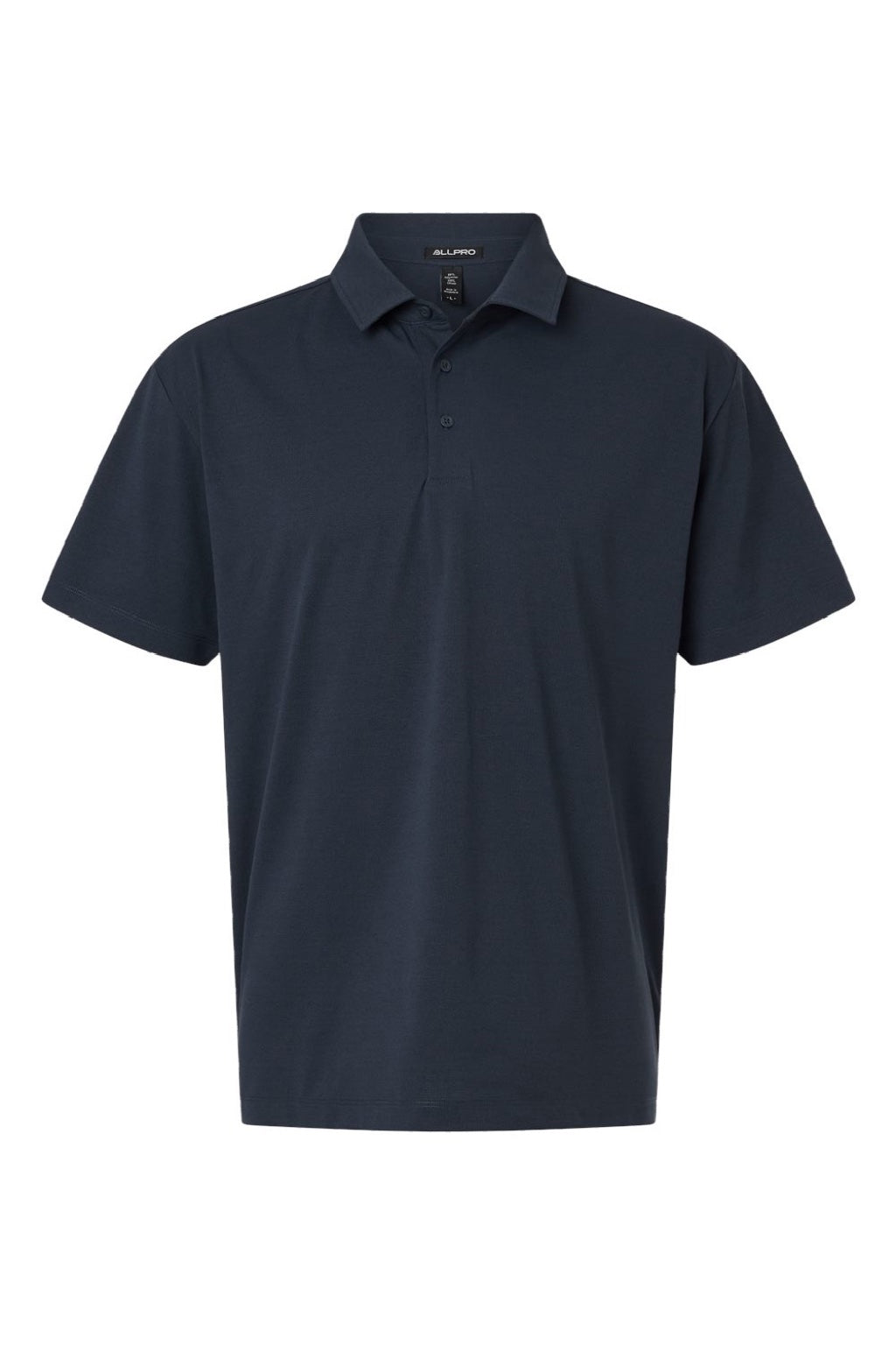 AllPro 41SP0 Mens Pro Flex Sorona Short Sleeve Polo Shirt Navy Blue Flat Front