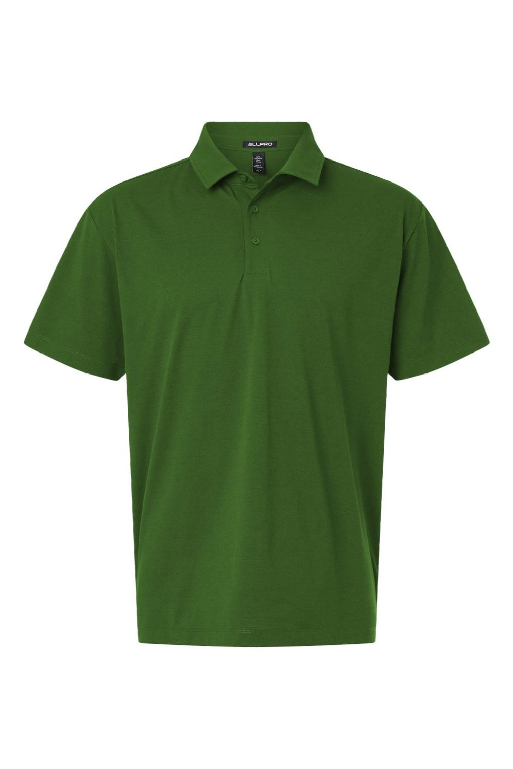 AllPro 41SP0 Mens Pro Flex Sorona Short Sleeve Polo Shirt Olive Green Flat Front
