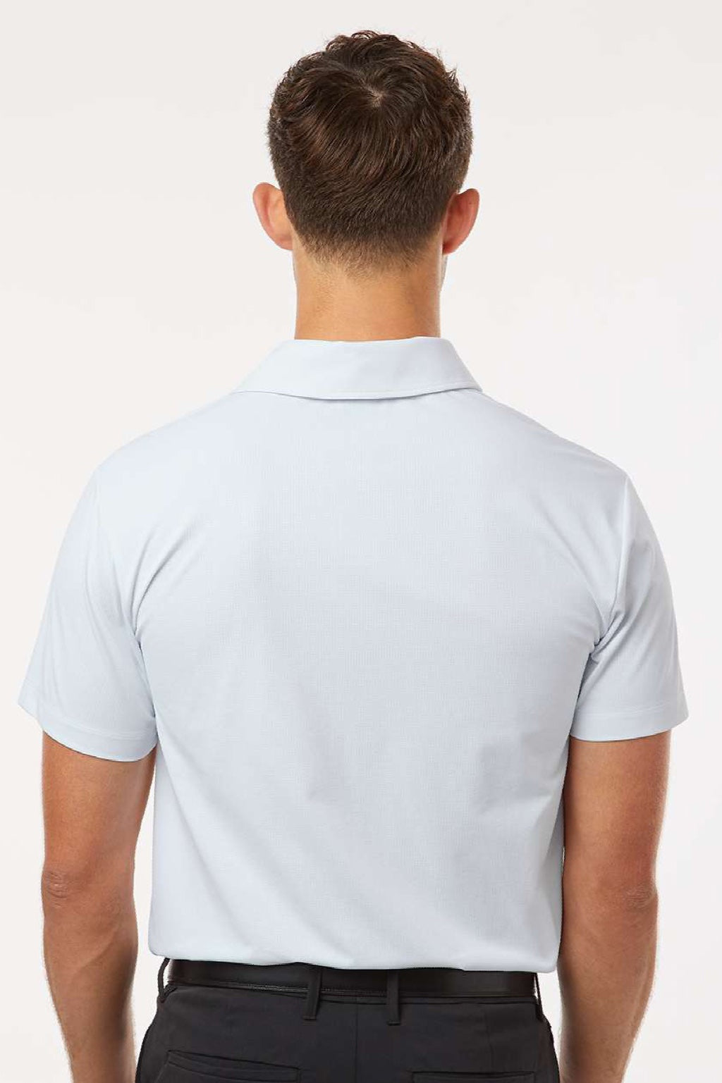 AllPro 41SP0 Mens Pro Flex Sorona Short Sleeve Polo Shirt White Model Back