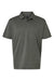AllPro 4HM00 Mens Performance Melange Short Sleeve Polo Shirt Charcoal Grey Melange Flat Front