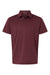 AllPro 4HM00 Mens Performance Melange Short Sleeve Polo Shirt Maroon Melange Flat Front