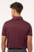 AllPro 4HM00 Mens Performance Melange Short Sleeve Polo Shirt Maroon Melange Model Back