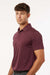 AllPro 4HM00 Mens Performance Melange Short Sleeve Polo Shirt Maroon Melange Model Side