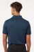 AllPro 4HM00 Mens Performance Melange Short Sleeve Polo Shirt Navy Blue Melange Model Back