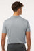 AllPro 4HM00 Mens Performance Melange Short Sleeve Polo Shirt Silver Grey Melange Model Back