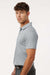 AllPro 4HM00 Mens Performance Melange Short Sleeve Polo Shirt Silver Grey Melange Model Side