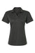 AllPro 4HM00L Womens Performance Melange Short Sleeve Polo Shirt Black Melange Flat Front