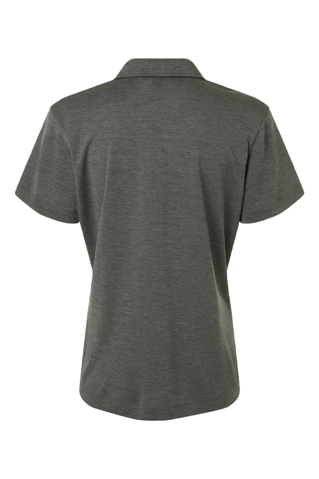 AllPro 4HM00L Womens Performance Melange Short Sleeve Polo Shirt Charcoal Grey Melange Flat Back