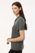 AllPro 4HM00L Womens Performance Melange Short Sleeve Polo Shirt Charcoal Grey Melange Model Side