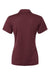 AllPro 4HM00L Womens Performance Melange Short Sleeve Polo Shirt Maroon Melange Flat Back