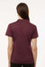 AllPro 4HM00L Womens Performance Melange Short Sleeve Polo Shirt Maroon Melange Model Back