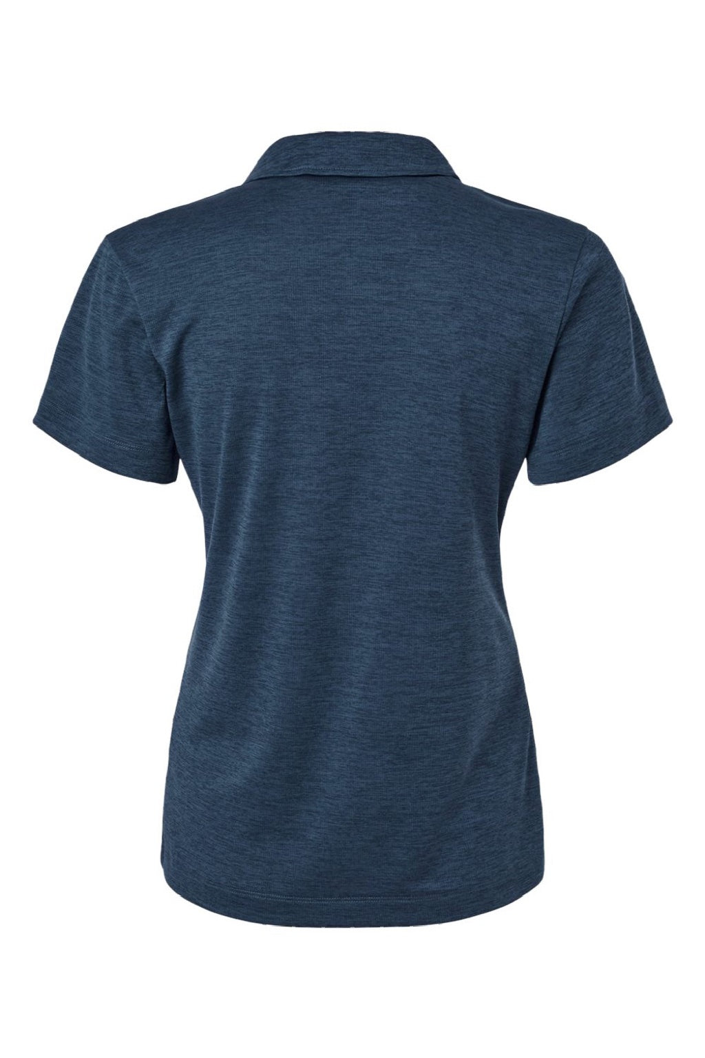 AllPro 4HM00L Womens Performance Melange Short Sleeve Polo Shirt Navy Blue Melange Flat Back