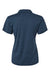 AllPro 4HM00L Womens Performance Melange Short Sleeve Polo Shirt Navy Blue Melange Flat Back