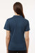 AllPro 4HM00L Womens Performance Melange Short Sleeve Polo Shirt Navy Blue Melange Model Back