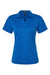 AllPro 4HM00L Womens Performance Melange Short Sleeve Polo Shirt Royal Blue Melange Flat Front