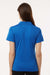 AllPro 4HM00L Womens Performance Melange Short Sleeve Polo Shirt Royal Blue Melange Model Back