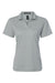 AllPro 4HM00L Womens Performance Melange Short Sleeve Polo Shirt Silver Grey Melange Flat Front