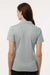 AllPro 4HM00L Womens Performance Melange Short Sleeve Polo Shirt Silver Grey Melange Model Back