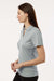 AllPro 4HM00L Womens Performance Melange Short Sleeve Polo Shirt Silver Grey Melange Model Side