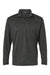AllPro 4HM700 Mens Performance Melange 1/4 Zip Sweatshirt Black Melange Flat Front