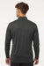 AllPro 4HM700 Mens Performance Melange 1/4 Zip Sweatshirt Black Melange Model Back