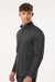 AllPro 4HM700 Mens Performance Melange 1/4 Zip Sweatshirt Black Melange Model Side