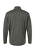 AllPro 4HM700 Mens Performance Melange 1/4 Zip Sweatshirt Charcoal Grey Melange Flat Back