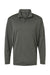AllPro 4HM700 Mens Performance Melange 1/4 Zip Sweatshirt Charcoal Grey Melange Flat Front