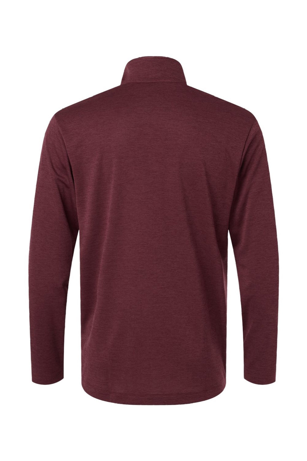 AllPro 4HM700 Mens Performance Melange 1/4 Zip Sweatshirt Maroon Melange Flat Back