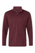 AllPro 4HM700 Mens Performance Melange 1/4 Zip Sweatshirt Maroon Melange Flat Front
