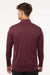 AllPro 4HM700 Mens Performance Melange 1/4 Zip Sweatshirt Maroon Melange Model Back