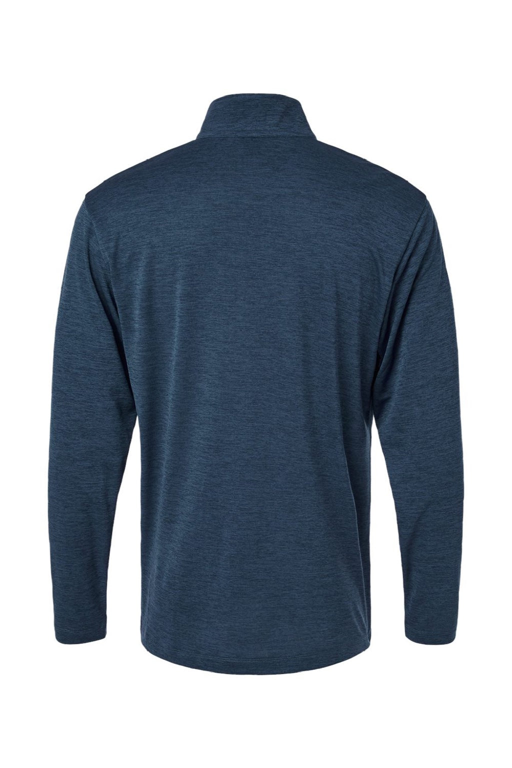 AllPro 4HM700 Mens Performance Melange 1/4 Zip Sweatshirt Navy Blue Melange Flat Back