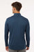 AllPro 4HM700 Mens Performance Melange 1/4 Zip Sweatshirt Navy Blue Melange Model Back
