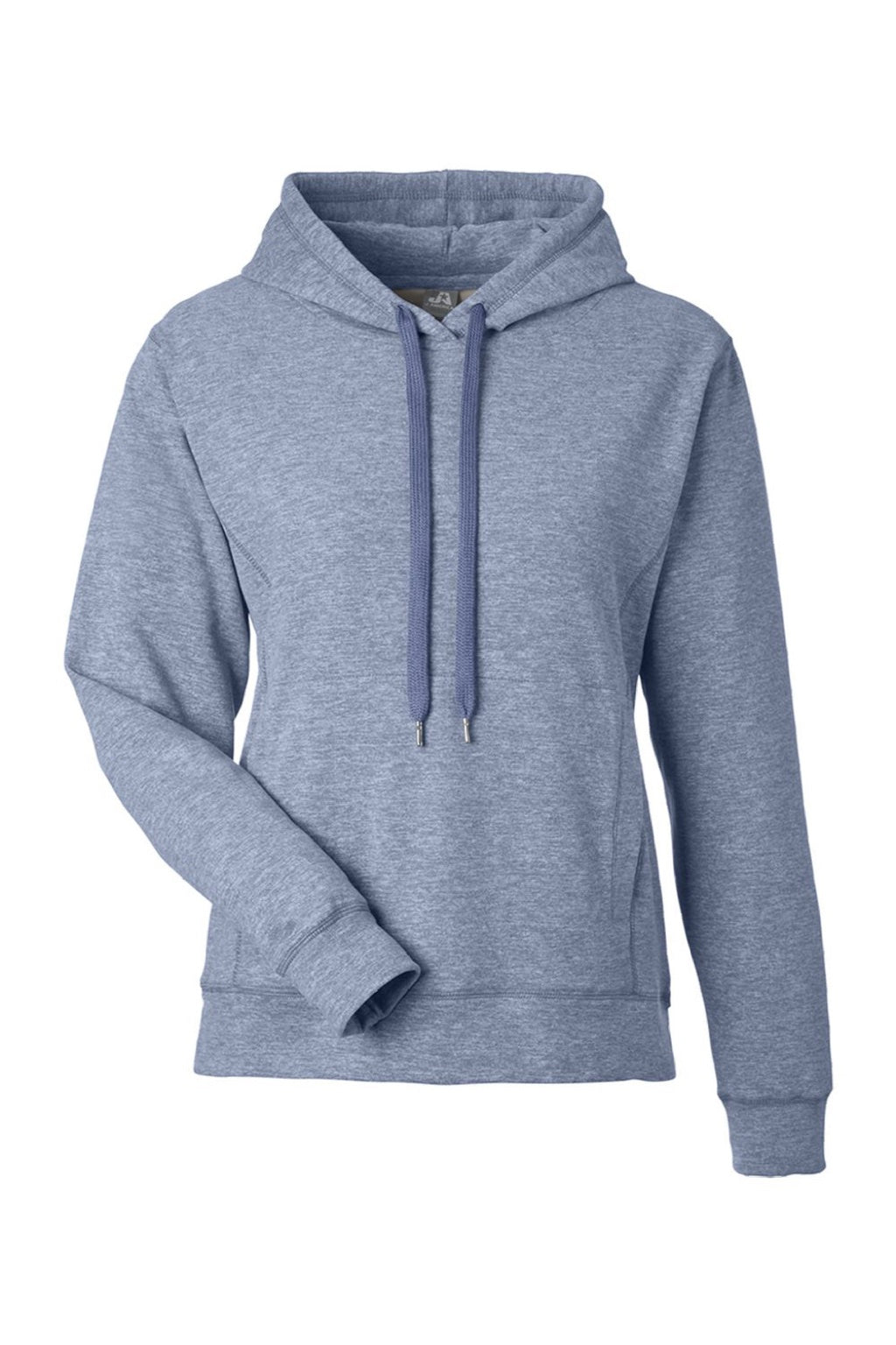 J America 8742 Womens Electric Fleece Hooded Sweatshirt Hoodie w/ Pockets Electric Midnight Blue Flat Front