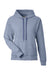 J America 8742 Womens Electric Fleece Hooded Sweatshirt Hoodie w/ Pockets Electric Midnight Blue Flat Front