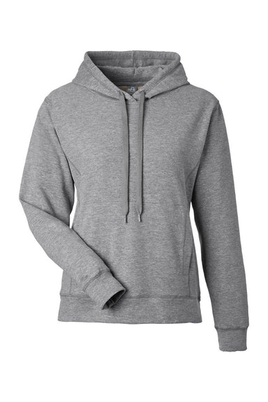 J America 8742 Womens Electric Fleece Hooded Sweatshirt Hoodie w/ Pockets Electric Slate Grey Flat Front