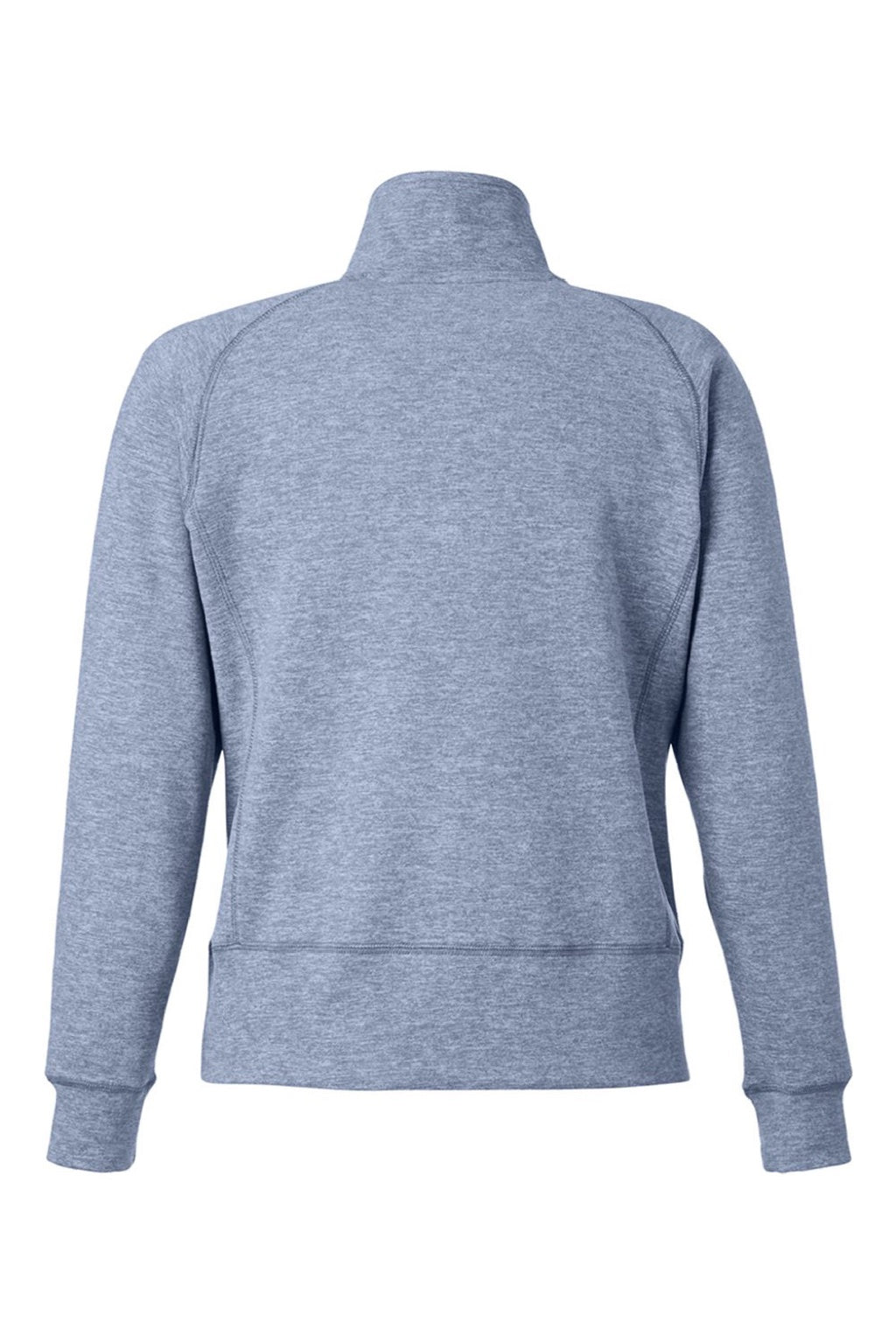 J America 8743 Womens Electric Fleece 1/4 Zip Sweatshirt w/ Pockets Electric Midnight Blue Flat Back