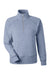 J America 8743 Womens Electric Fleece 1/4 Zip Sweatshirt w/ Pockets Electric Midnight Blue Flat Front