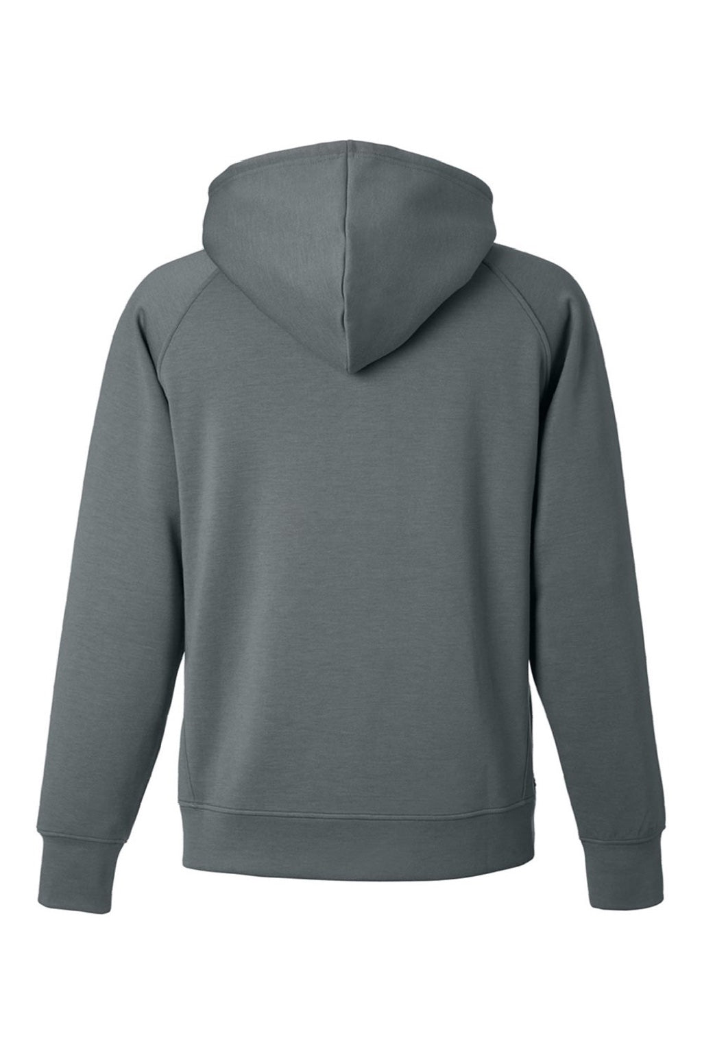 J America 8750 Mens Apex Fleece Hooded Sweatshirt Hoodie w/ Pouch Pocket Steel Grey Flat Back