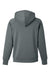 J America 8750 Mens Apex Fleece Hooded Sweatshirt Hoodie w/ Pouch Pocket Steel Grey Flat Back