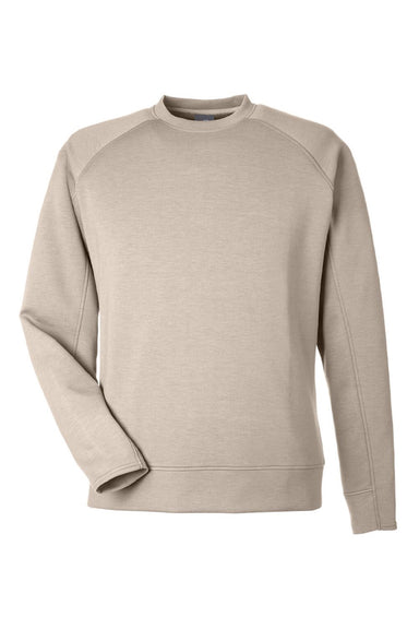 J America 8752 Mens Apex Fleece Crewneck Sweatshirt Mojave Brown Flat Front