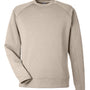 J America Mens Apex Fleece Crewneck Sweatshirt - Mojave Brown - New