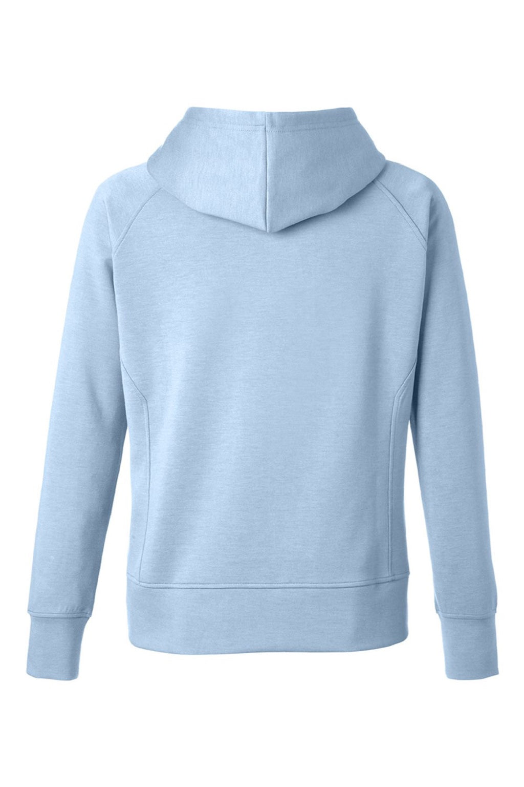 J America 8753 Womens Apex Fleece Hooded Sweatshirt Hoodie w/ Pockets Ice Blue Flat Back