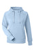 J America 8753 Womens Apex Fleece Hooded Sweatshirt Hoodie w/ Pockets Ice Blue Flat Front