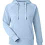 J America Womens Apex Fleece Hooded Sweatshirt Hoodie w/ Pockets - Ice Blue - New