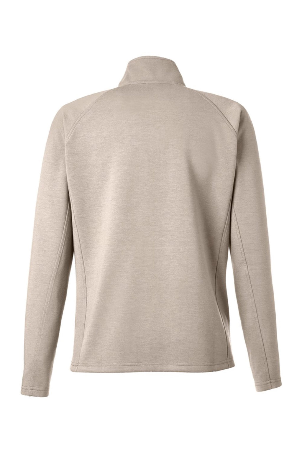 J America 8754 Womens Apex Fleece 1/4 Zip Sweatshirt w/ Pockets Mojave Brown Flat Back