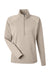 J America 8754 Womens Apex Fleece 1/4 Zip Sweatshirt w/ Pockets Mojave Brown Flat Front