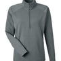 J America Womens Apex Fleece 1/4 Zip Sweatshirt w/ Pockets - Steel Grey - New