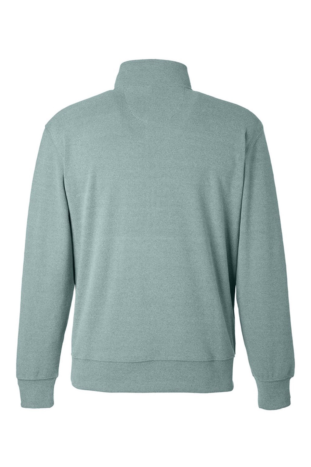 J America 8760 Mens Element Fleece 1/4 Zip Sweatshirt w/ Pockets Peacock Flat Back