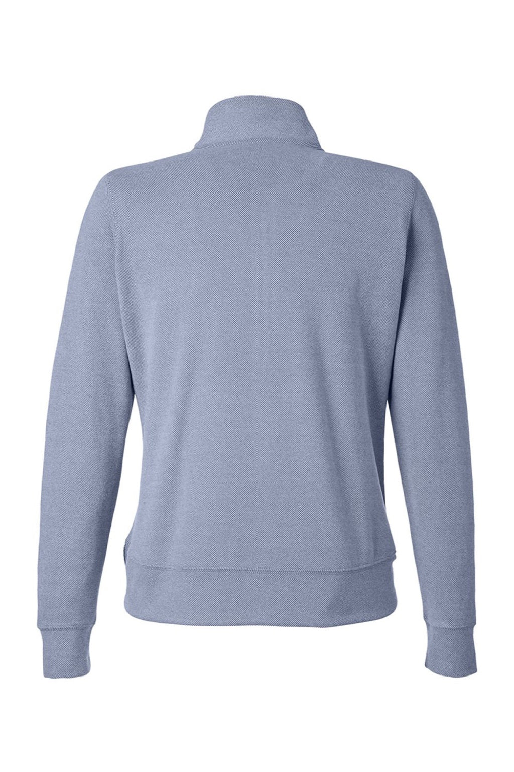 J America 8762 Womens Element Fleece 1/4 Zip Sweatshirt w/ Pockets Navy Blue Flat Back